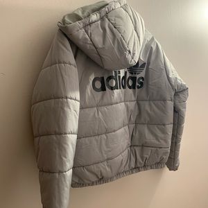 Gray Adidas Puffer Jacket